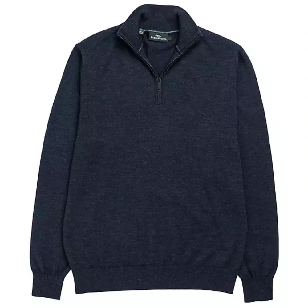 Rodd & Gunn Calderwell wool knit quarter zip sweater